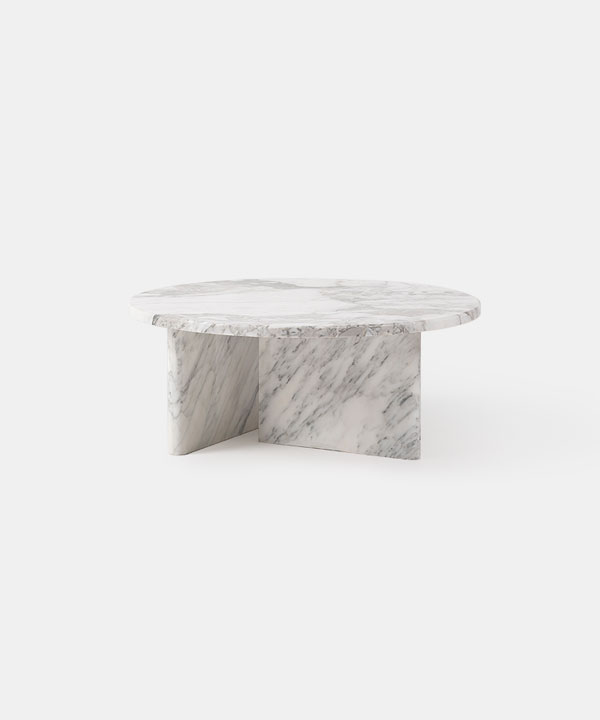 100242. Arabescato marble sofa table