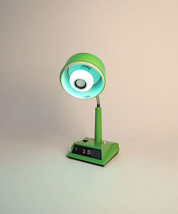 100115. Desk lamp Copal stand clock