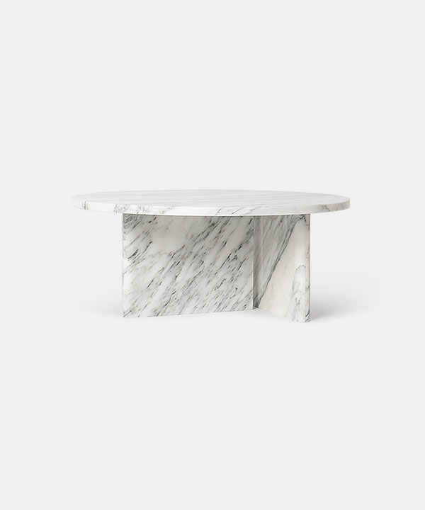 100242. Arabescato marble sofa table